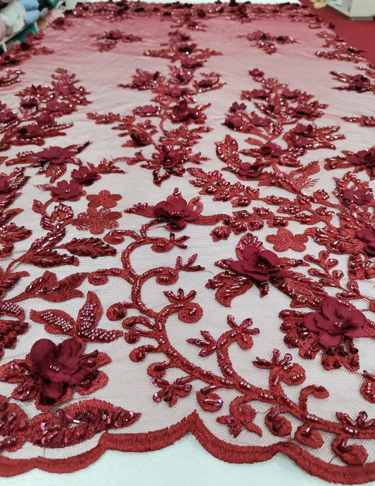 Vibrant Floral Printed Fabric Bridal Fabrics Sri Lanka Online Store